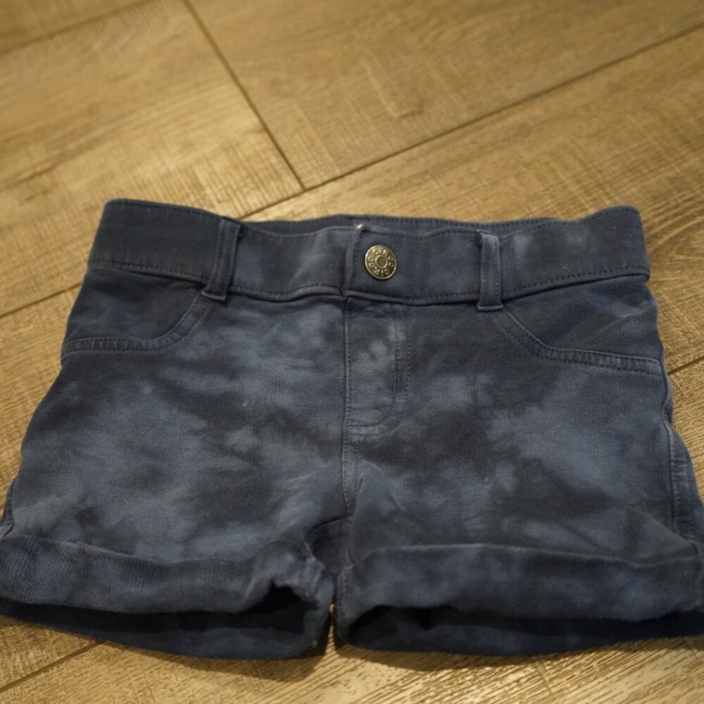 Girls Blue Pull On Cuffed Shorts Size 4-5